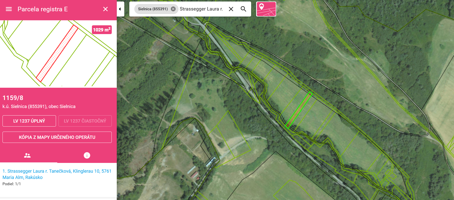 Na predaj, Pozemok v Sielnici, smer Brestová, 1029 m2