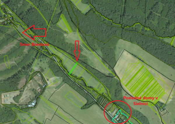 Na predaj, Pozemok v Sielnici, smer Brestová, 1029 m2